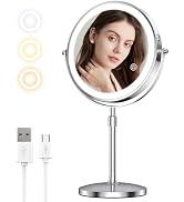 Amazon.co.jp: MILPROX 女優ミラー ライト付き 化粧鏡 折りたたみ USB